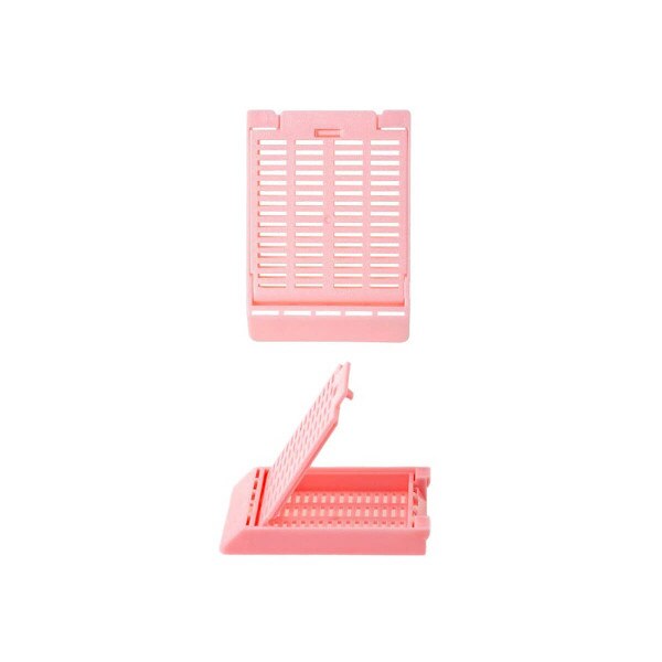 Hinged Tissue Cassette, pink